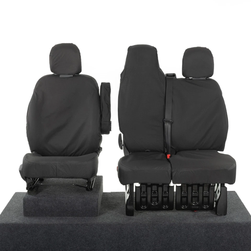 VAUXHALL VIVARO SEAT COVERS (ALL YEARS) (ALL MODELS) TAILORED BLACK - Image 2 of 4