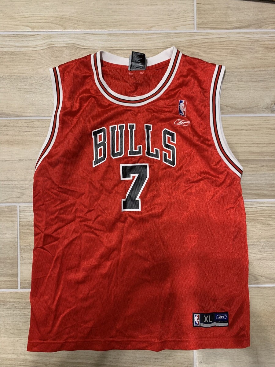 Ben Gordon #7 Vintage Chicago Bulls Red Adidas NBA Jersey Ben Gordon #7 Vintage Chicago Bulls Red Adidas NBA Jersey