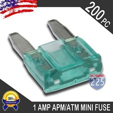 200 Pack 1A Mini Blade Style Fuses APM/ATM 32V Short Circuit Protection Fuse US