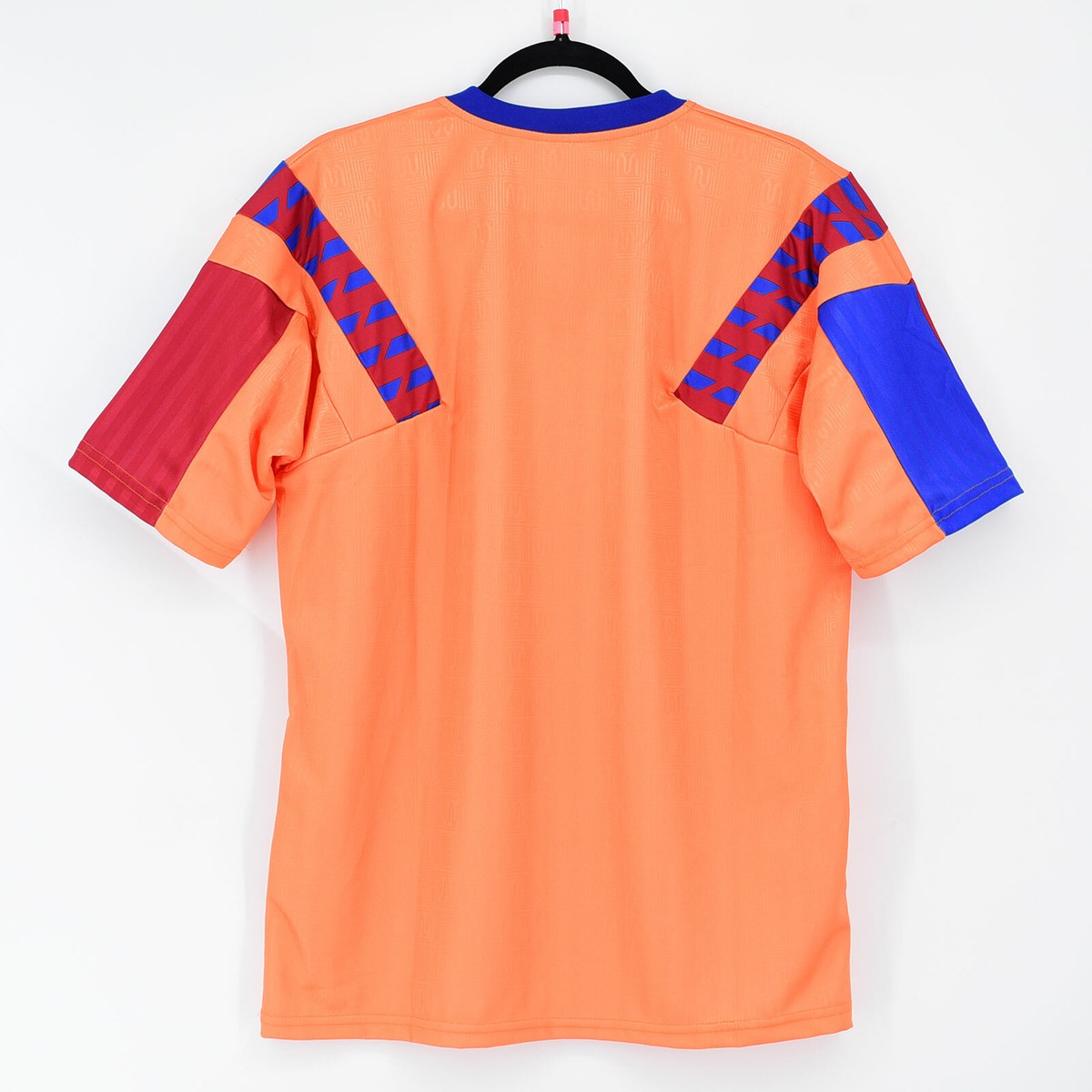 \"FC BARCELON 91-92 アウェイ ユニフォーム\" 1991-92 Barcelona Away Shirt Wembley Orange Jersey | eBay