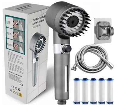 Ion Drops Showerhead   Handheld, Filtered, Trending for Ionized Water