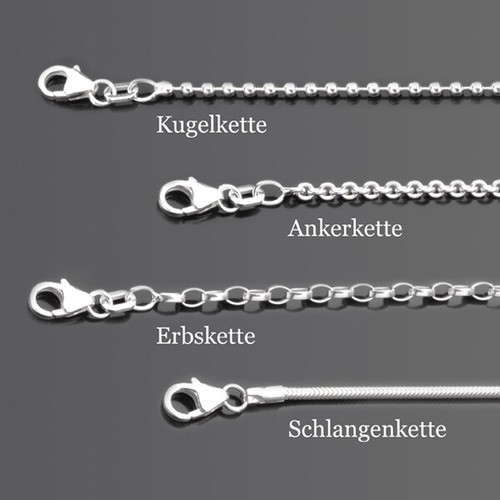 Schmuck mit Gravur VEREINT 925 Silberkette personalisierbare Namenskette Herz - Bild 4 von 5
