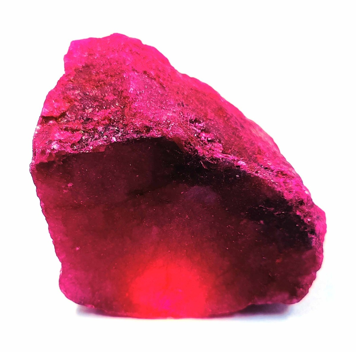 その他 Ruby ROCK II DYED 370 Ct Natural African Red Ruby Rock Uncut Rough Certified