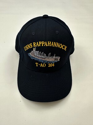 The Corps USNS Rappahannock T-AO 204 Logo Blue Baseball Cap Hat One Size