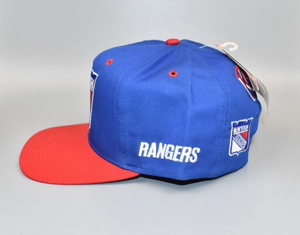 New York Rangers Vintage Twins Enterprise Back Talk Snapback Gorra Sombrero - Nuevo con Etiquetas Foto 3 de 4