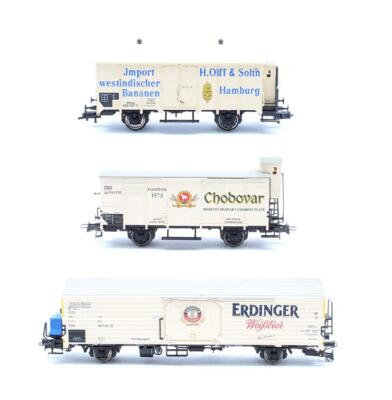 ROCO/ FLEISCHMANN SPUR ''HO'' SCHWADER VON 3 CSD/ DB/ DRG VERSCHIEDENE KÜHLWAGEN