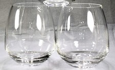 Clear Thick Glass Flower Vases, 2-count, 6-1/2"H, 5-3/4"W