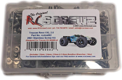 Stainless Steel Screw Kit Tra082 Compatible with Traxxas E-Revo VXL 2.0 RTR Elec