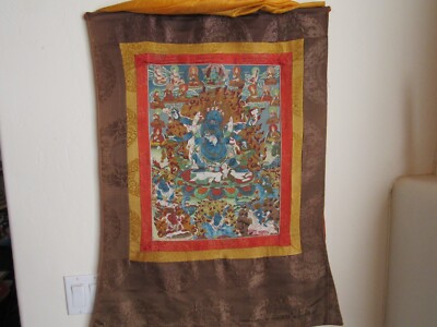 Vintage/Complex Nepalese Thanka (Kathmandu, Nepal) Overall 34'' by 24''