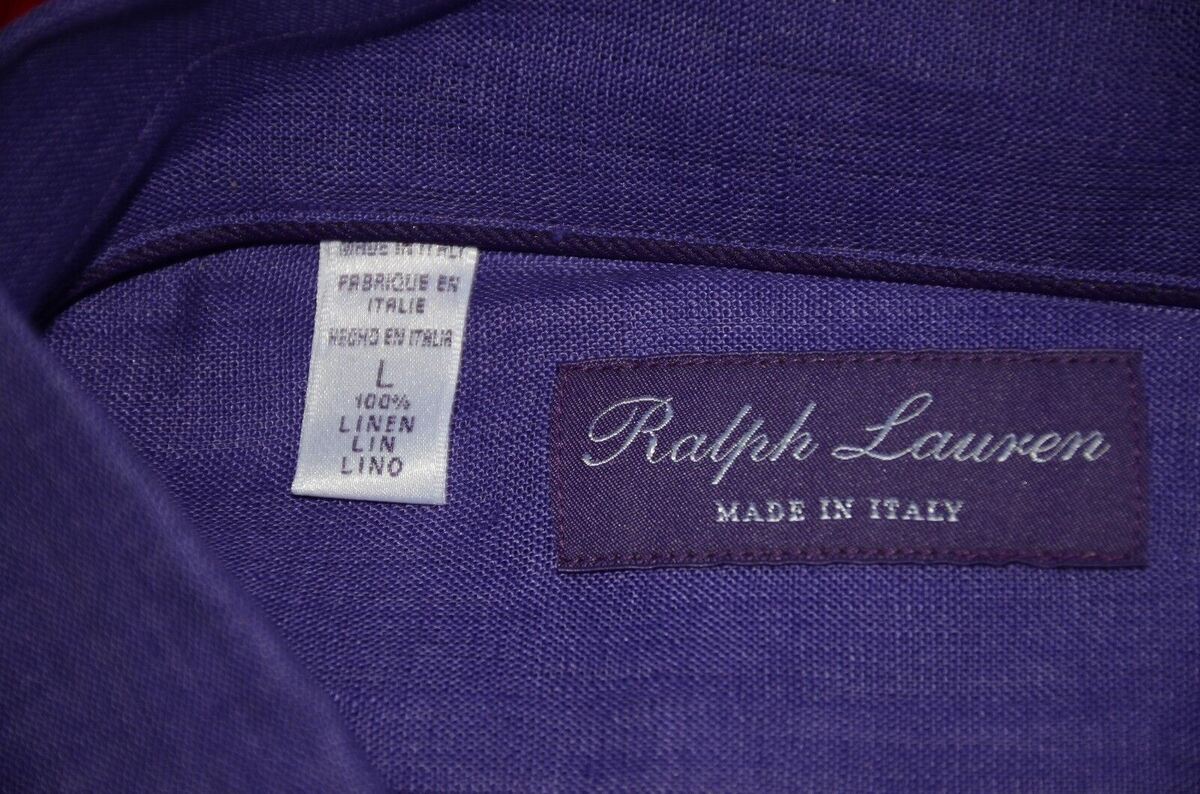 Ralph Lauren Purple Label Made in Italy 100% Linen Pony Logo Ralph Lauren Purple Label Made in Italy 100% Linen Pony Logo