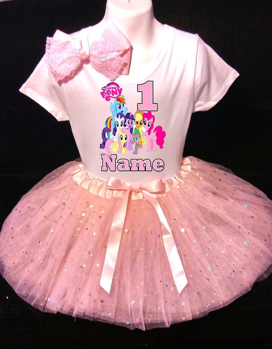 My Little Pony --With NAME-- 1st Birthday Dress shirt 2pc pink Tutu outfit
