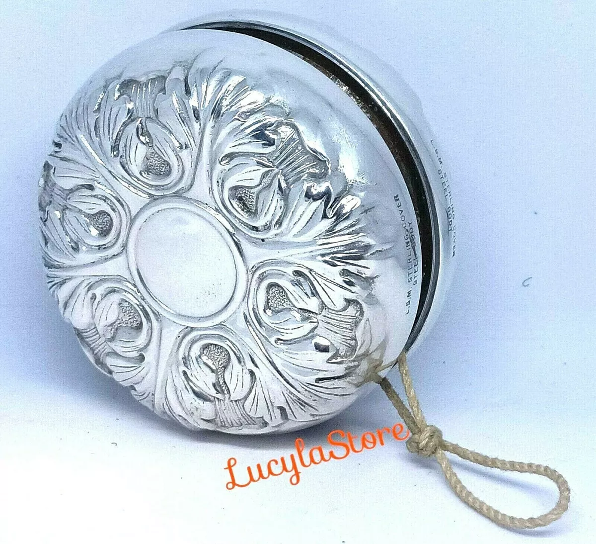L.S.M. 1920 Antique Toy Vintage Yoyo Sterling Silver over Steel Yo Yo No mono
