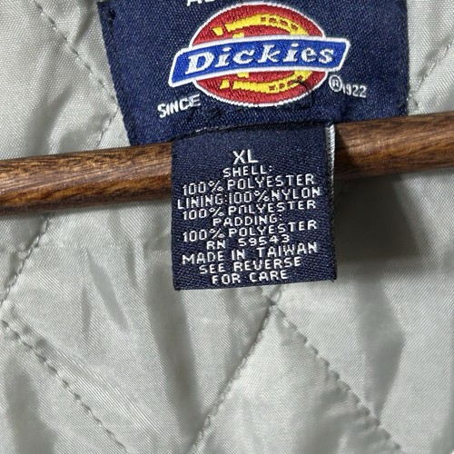Vintage Dickies Fleece Shirt Jacket XL Black Quilted Lined Made in Taiwan - Picture 6 of 9