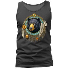 Native American-Inspired Bear Dreamcatcher Feather Animal Tank Top