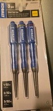 New Kobalt 3-piece Steel Nail Set Punch Kit