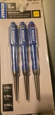 New Kobalt 3-piece Steel Nail Set Punch Kit