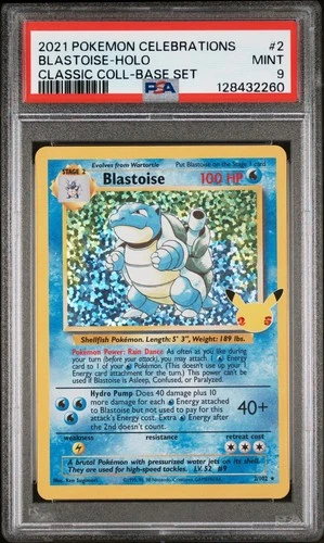 PSA 9 Blastoise Celebrations Classic Collection Holo #2 Pokemon