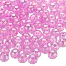 200pcs Acrylic Round Beads AB Colors 10mm Loose Craft Beads Light Purple AB