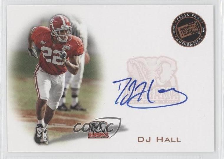 2008 Press Pass Signings Bronze DJ Hall #PPS-DH Rookie Auto RC 2u3