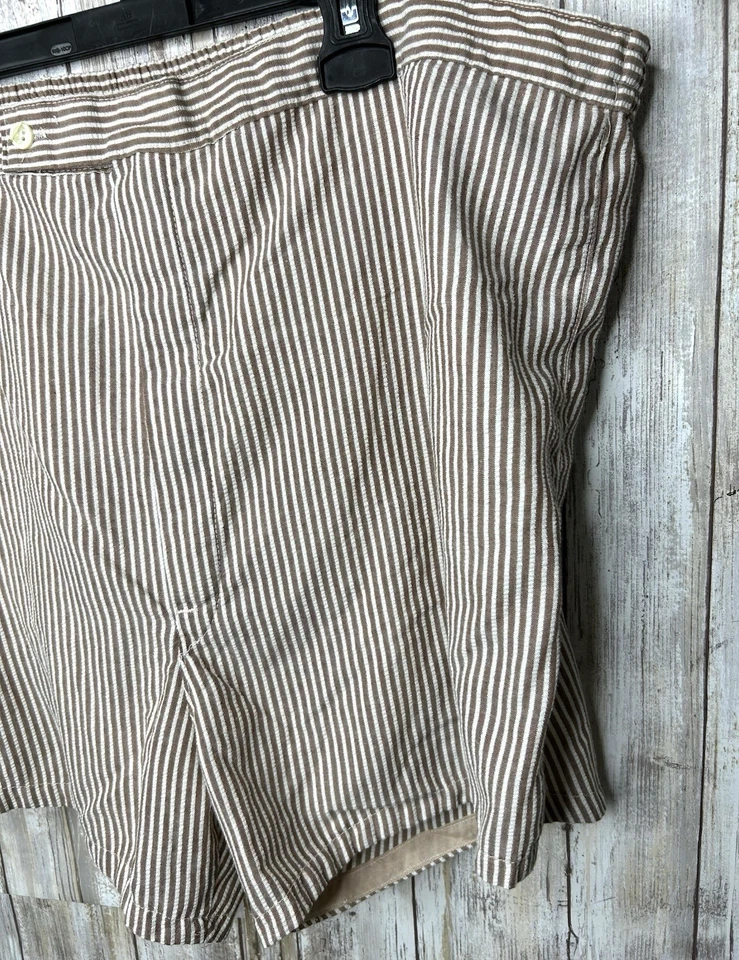 Pantalones Cortos De Colección Christian Dior Monsieur Para Hombres Seersucker Piped Rayas Talla XL Foto 3 de 4