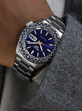 Rare Seiko 5 Sports Special Edition Automatic Analogue Watch limited blue date