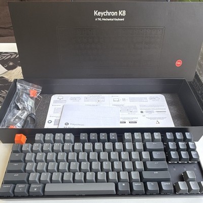 Keychron K8 TKL Bluetooth Wireless Mechanical Keyboard Gray Black Orange English