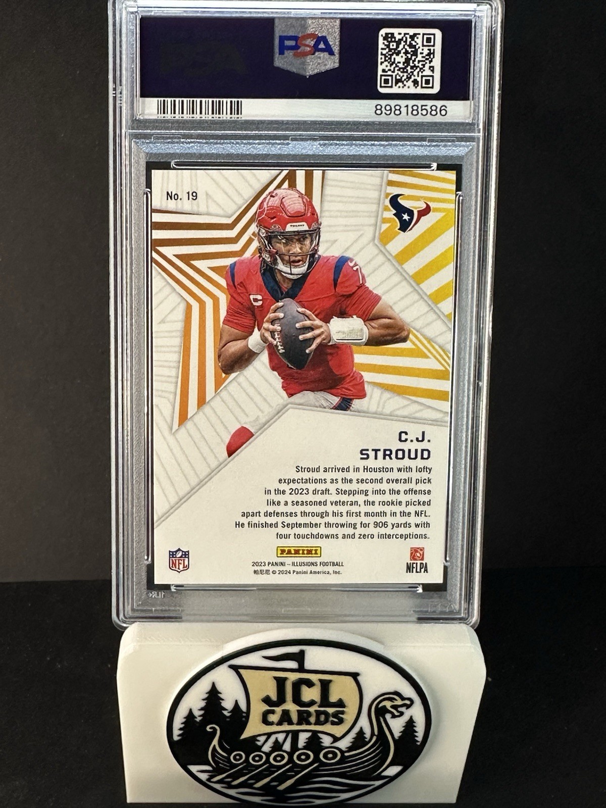 2023 Panini Illusions - Shining Stars C.J. Stroud #19 (RC) PSA 10 view 2
