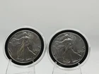 2022 AMERICAN SILVER EAGLE 1 oz .999 Silver, Lot of 2. In capsule.