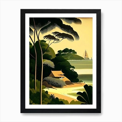 Ilha Do Mel Brazil Rousseau Inspire gerahmtes Wandbild Poster Leinwanddruck Bild