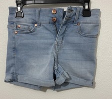Celebrity Pink Girl's Mid Rise Double Button Rolled Cuff Denim Shorts Size 10
