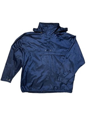 Pendleton Men's Hooded Nylon Anorak Jacket LARGE Navy Packable Hiking Outdoor