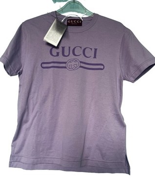 Gucci Logo Top Slim Fit Größe M Fit UK 10 12 In Glicine Lila