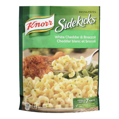 Knorr Sidekicks, White Cheddar & Broccoli, Pasta Side Dish, 143g/5oz., 8ct