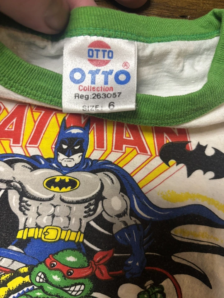 Vintage 90s Teenage Mutant Ninja Turtles & Batman T-Shirt TMNT Youth 6 Kids - Image 2 of 4
