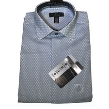 Alfani Men's RegFit 2-Way Stretch Solid Dress Shirt blue 14-14.5 32-33 60