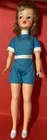 Vintage Ideal Tammy Doll Blonde Hair Original Blue Romper High Color BS-12