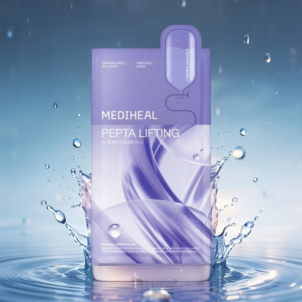 MEDIHEAL Pepta Lifting Ampoule Mask 20ml x 15 Sheet - Image 3 of 4