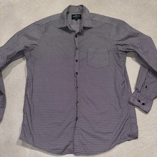 Rodd  Gunn Mens Original Fit Woven In Italy Geometric Print Long Sleeve Shirt M