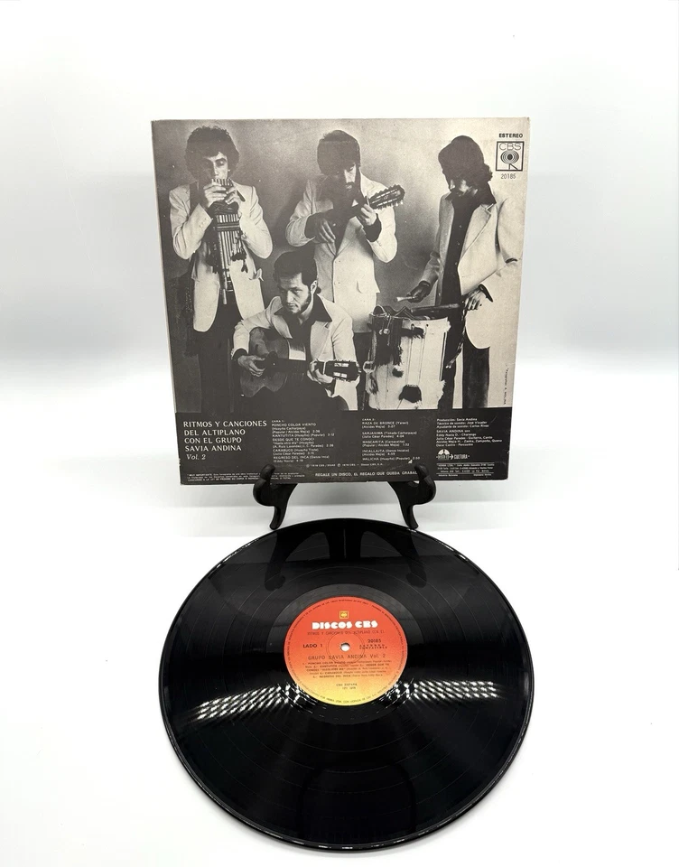 Savia Andina Vol. 2 LP CBS 20185 VG Vinyl G+ Cover Andean Folk Bolivia Foto 2 de 2