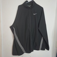 Men's Nike Black/Grey Windbreaker Track Running Jacket Large RN 56323 CA 05553