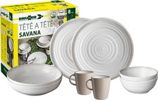 Brunner Savana 8pc Melamine Tête-à-Tête Tableware Set