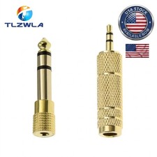 TRS Stereo Audio Headphone Adapter 6.35mm 1/4" Male to 3.5mm 1/8" Female Jack