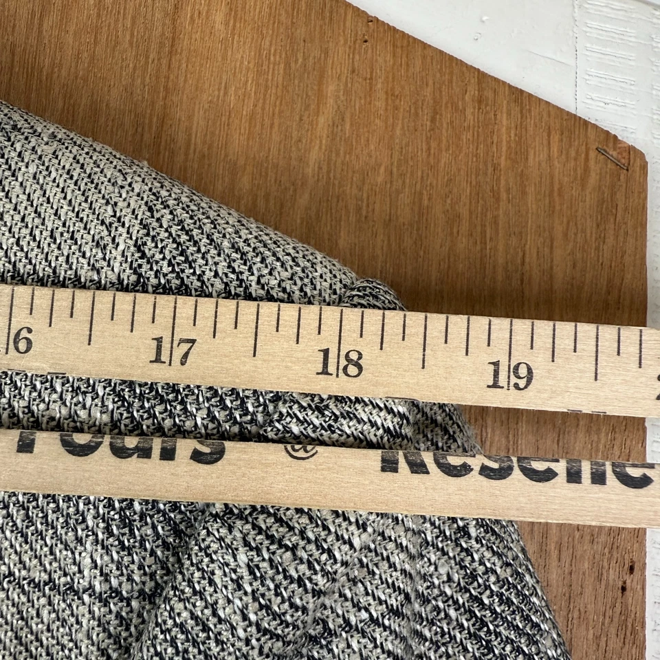 Blazer VINTAGE Doble Pecho Para Hombres 40S Gris Cuadros 4x1 Lana Seda Lúpulo Años 80 Foto 4 de 4