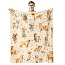 Golden Retriever Blanket for Girls Kids Adults Soft Flannel Fleece 40x50
