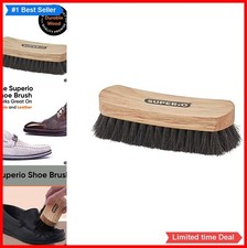 Shoe Brush Horsehair 7 Inch Wood Handle Leather Boot Cleaning Polishing Shining