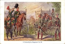 Künstler Ak Henckel, Carl, Feldartillerie-Regiment Nr 32, Kanoniere - 11058069