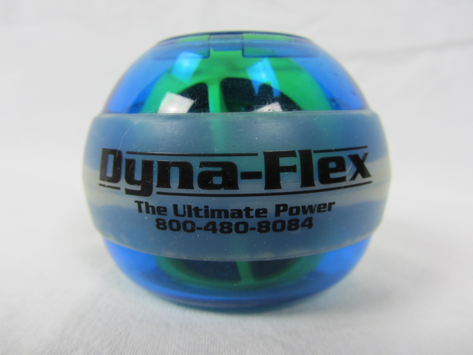 Dyna-Flex Powerball Blue Light Up Gyro Forearm Grip Trainer Tested Works