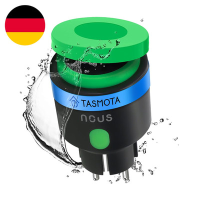 NOUS Tasmota Smart Outdoor Steckdose ESP32, IP44 Wasserdicht, 16A, Stromzähler, 