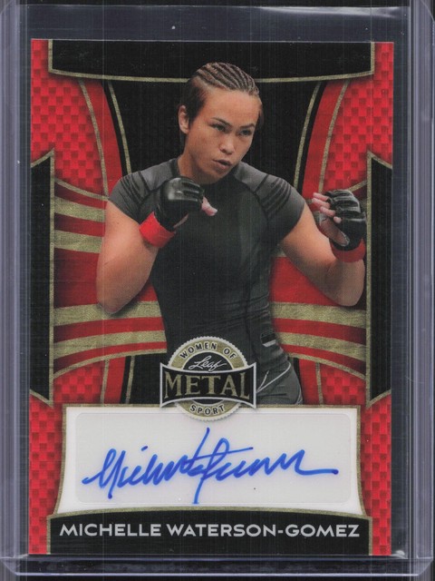 2025 Leaf Metal Women Sport #BA-MWG Michelle Waterson-Gomez Auto Gold Vinyl #1/1