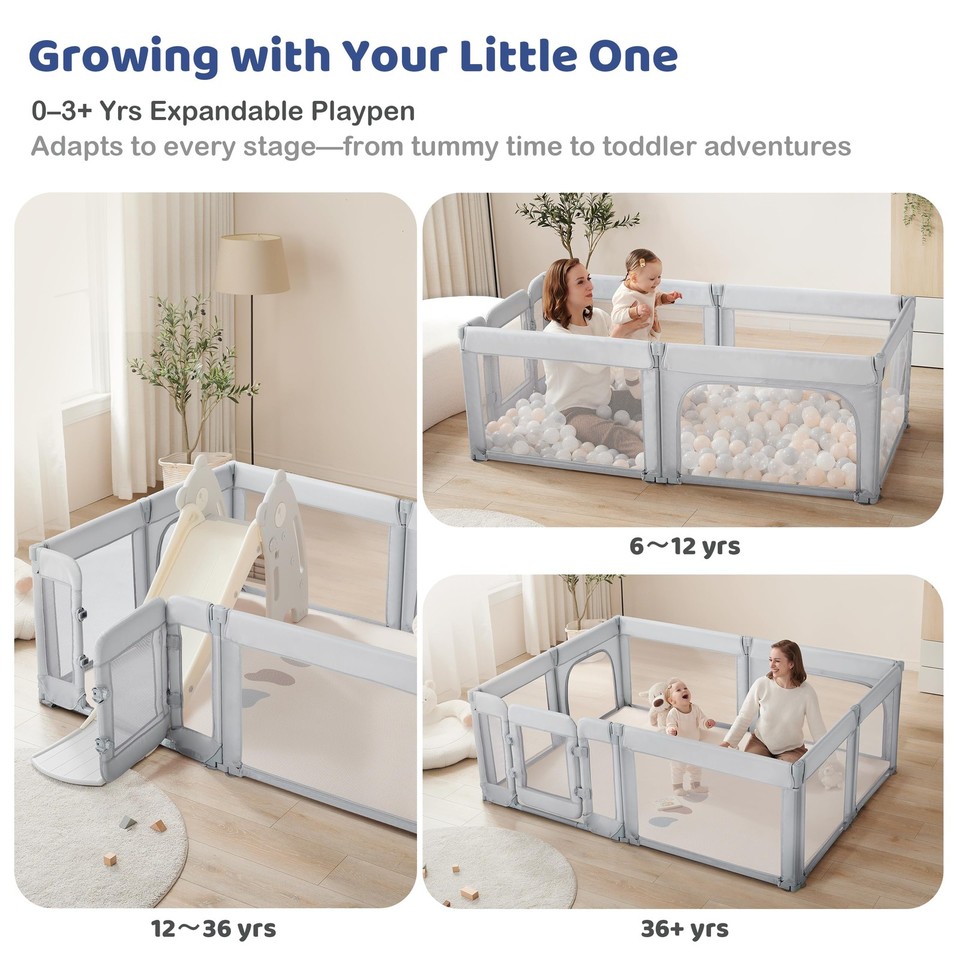 Baby Play Yard Foldable Playpens For Babies And Toddlers With